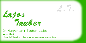 lajos tauber business card